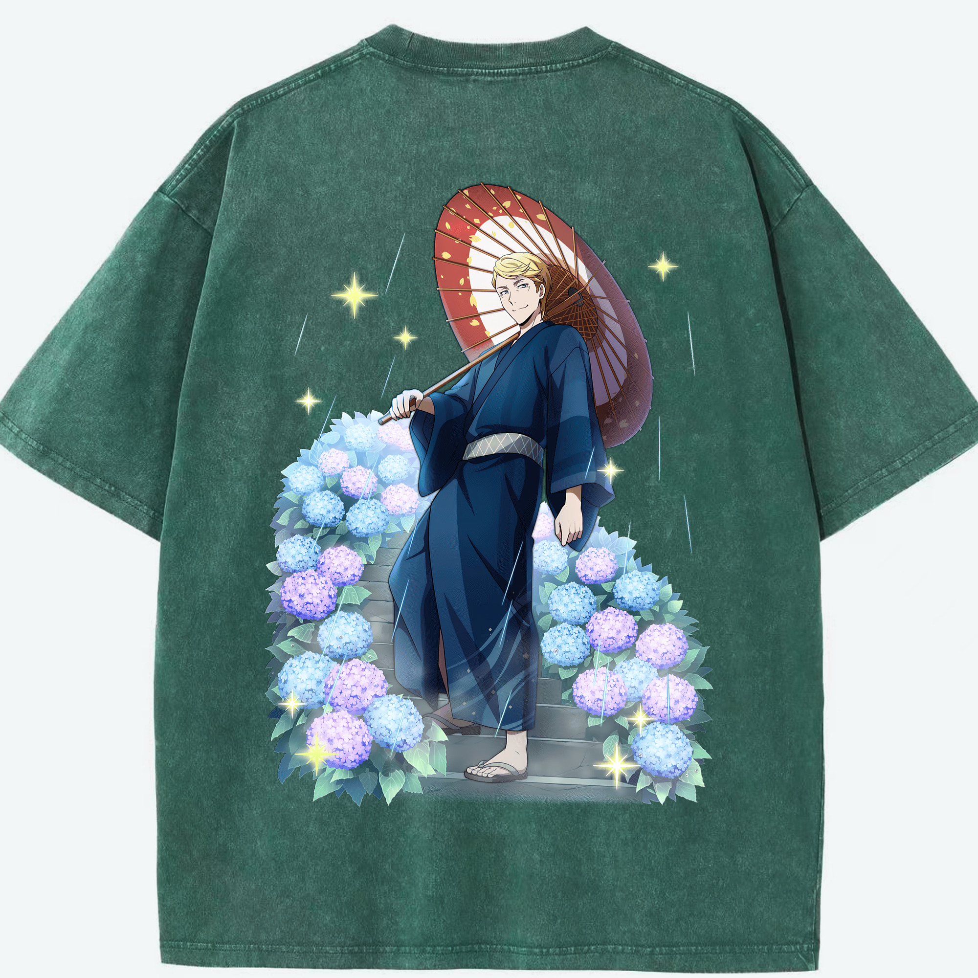 （画像用） 文豪ストレイドッグス Bungo Stray Dogs 綿100% ヴィンテージ風 半袖Tシャツ（背面プリント）